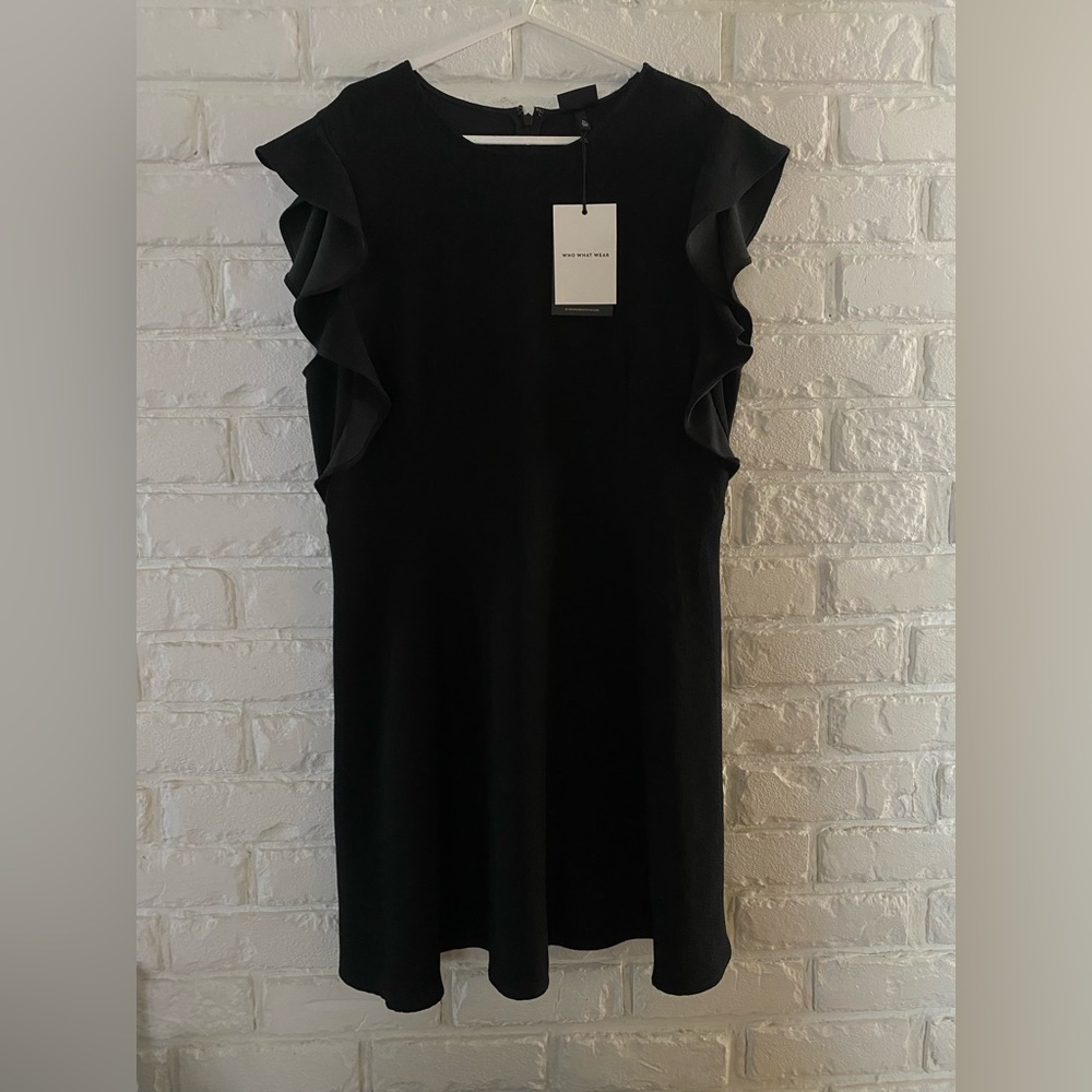 Elegant Black Ruffle Dress